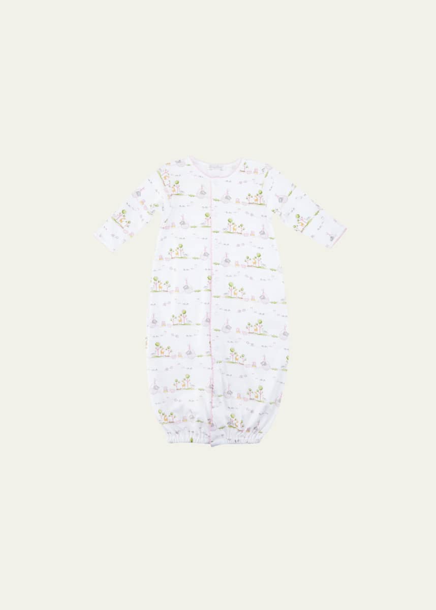 Kissy Kissy Noah's Ark Printed Convertible Sleep Gown, Size Newborn-Small