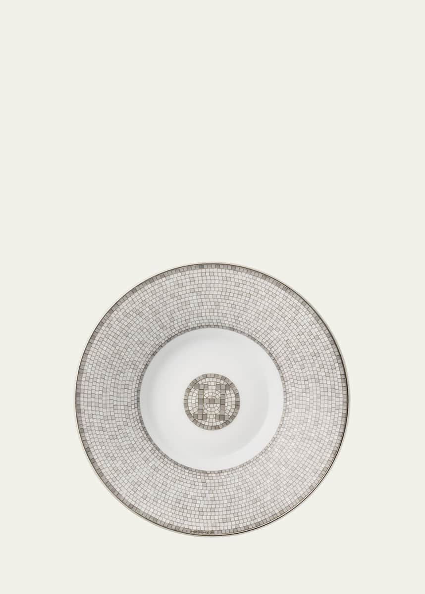 Hermes Mosaique Au 24 Platinum Coffee Cup and Saucer Set
