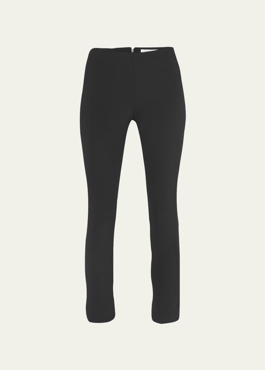 Veronica Beard Zip-Back Scuba Leggings