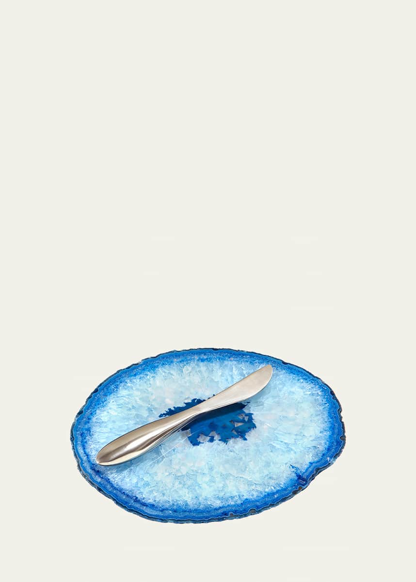 ANNA New York Ita Blue Cheese Plate & Forma Spreader