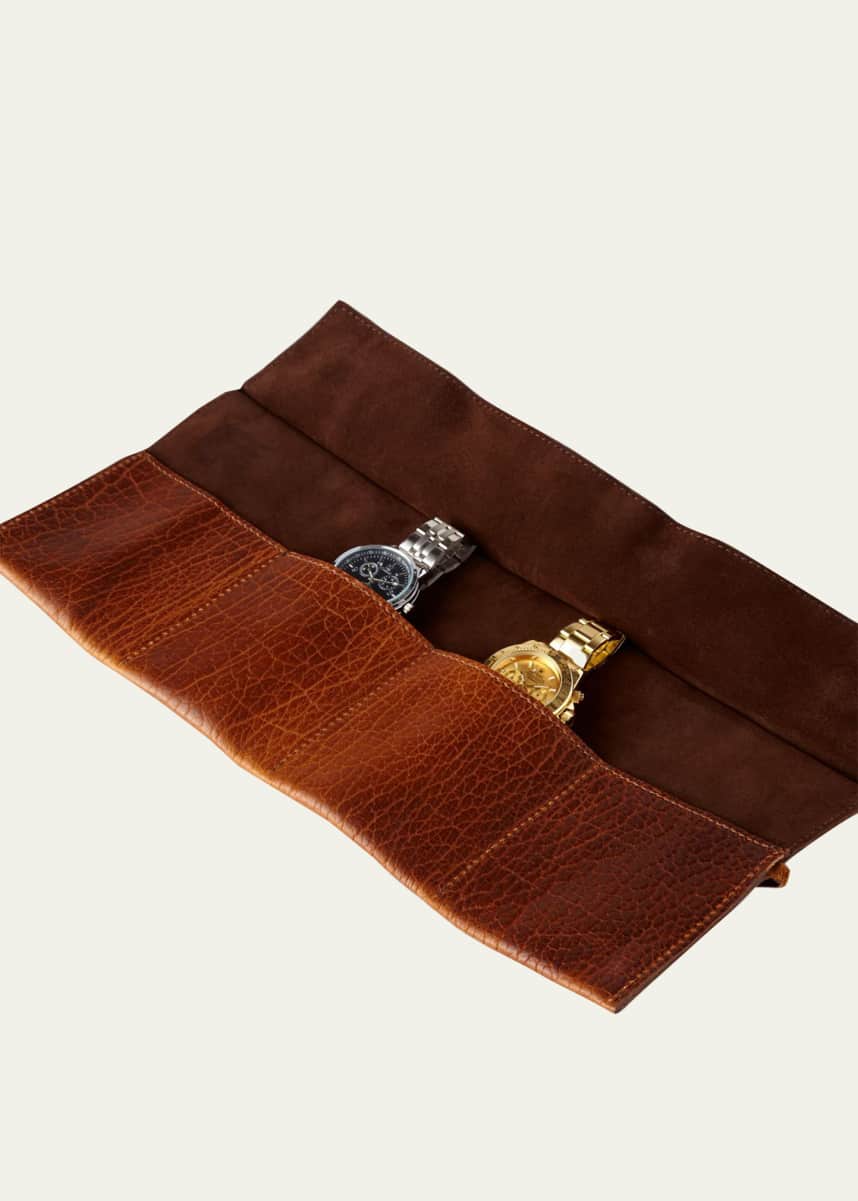 Graphic Image Leather Watch Roll