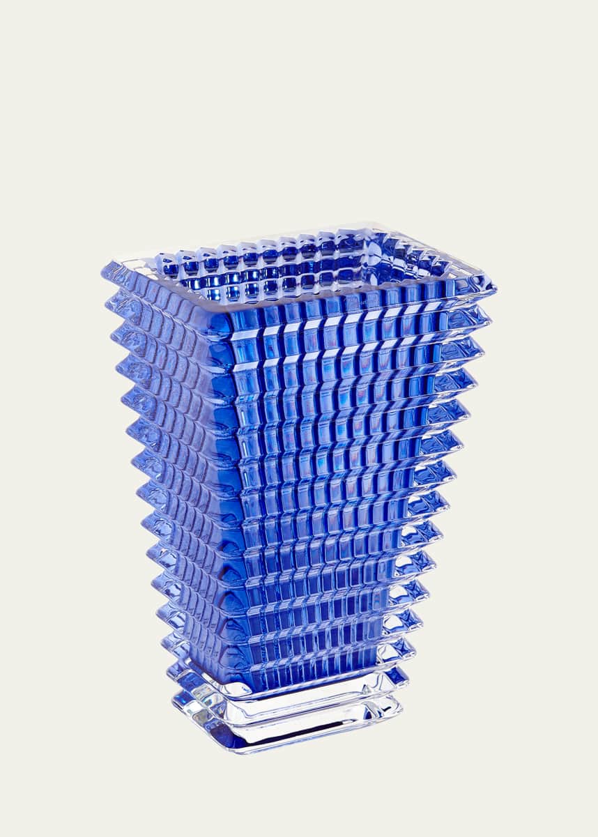 Baccarat Blue Eye Small Rectangular Vase