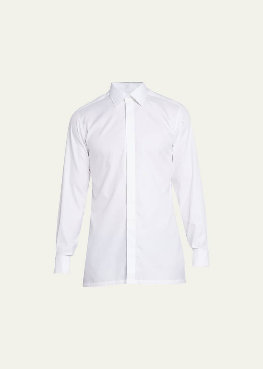 Charvet Men's Slim Fit Covered Placket Dress Shirt
