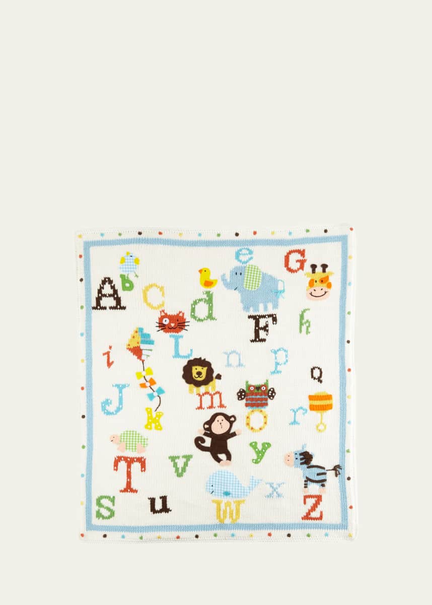 Art Walk Alphabet Soup Knit Blanket