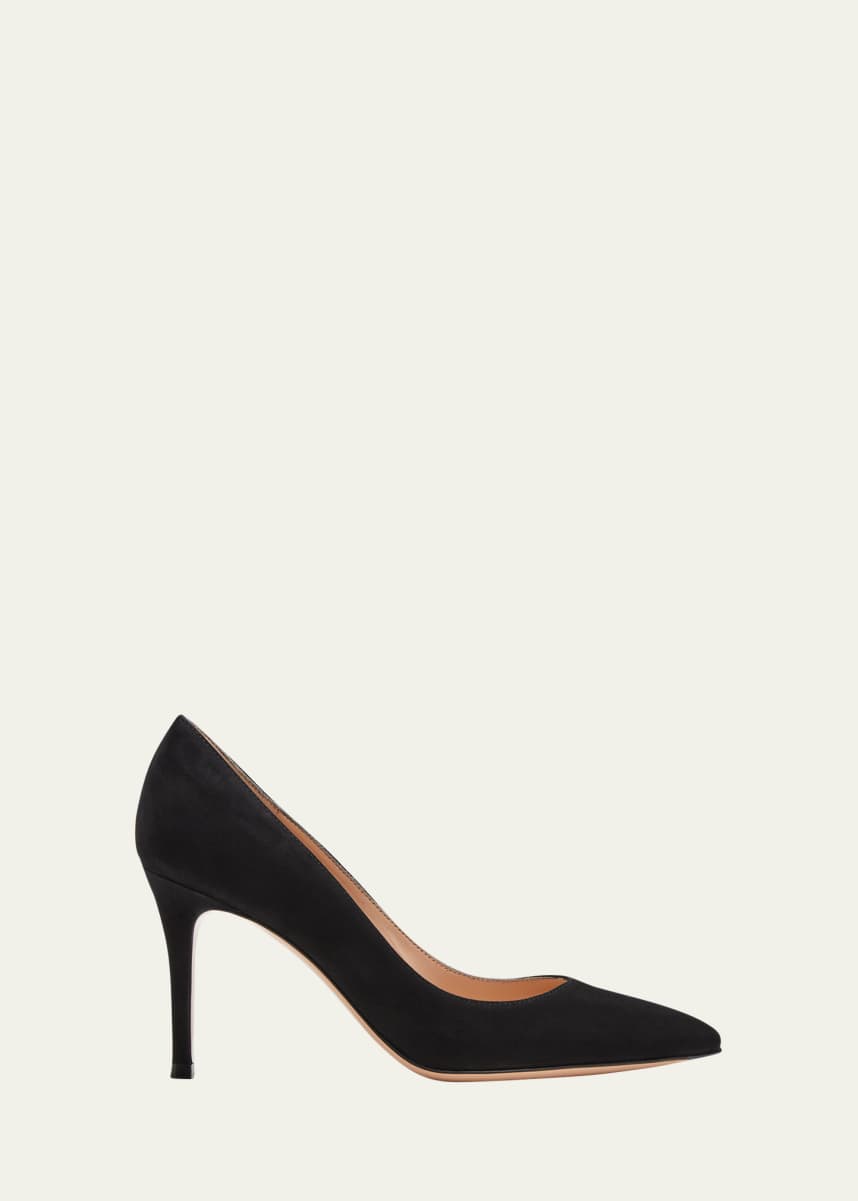 Gianvito Rossi Gianvito 85 Suede Point-Toe High-Heel Pumps