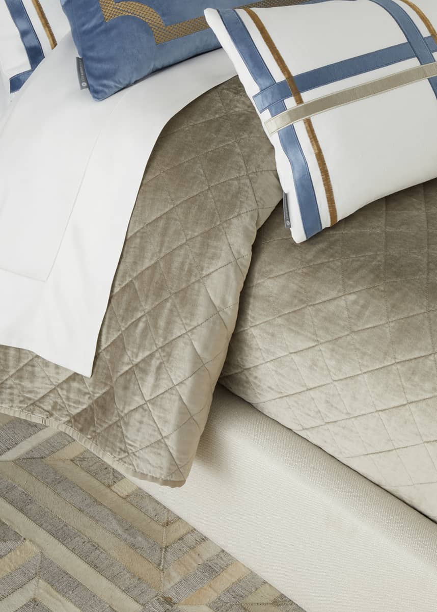 Lili Alessandra Chloe Velvet Coverlet, King