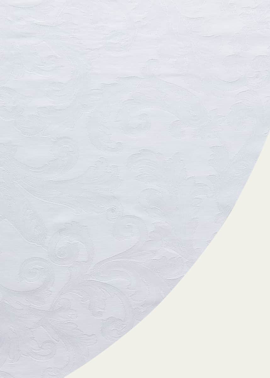 Sferra Acanthus Jacquard Round Tablecloth, 90"Dia