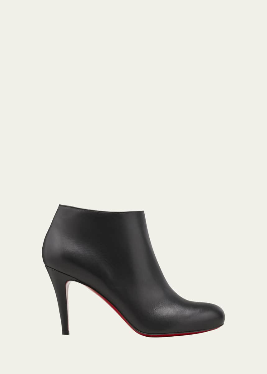 Christian Louboutin Marchacroche Leather Red Sole Booties - Bergdorf Goodman