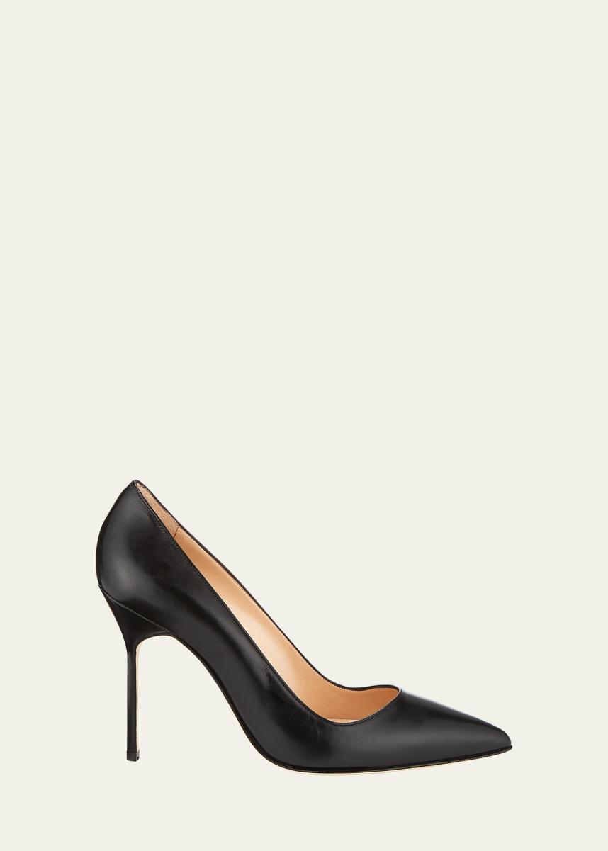 Escarpins Manolo Blahnik BB Pretati Daim Noir Et Vernis Rouge - Neuf Avec Boîte, Taille 40.5, Prix 875$