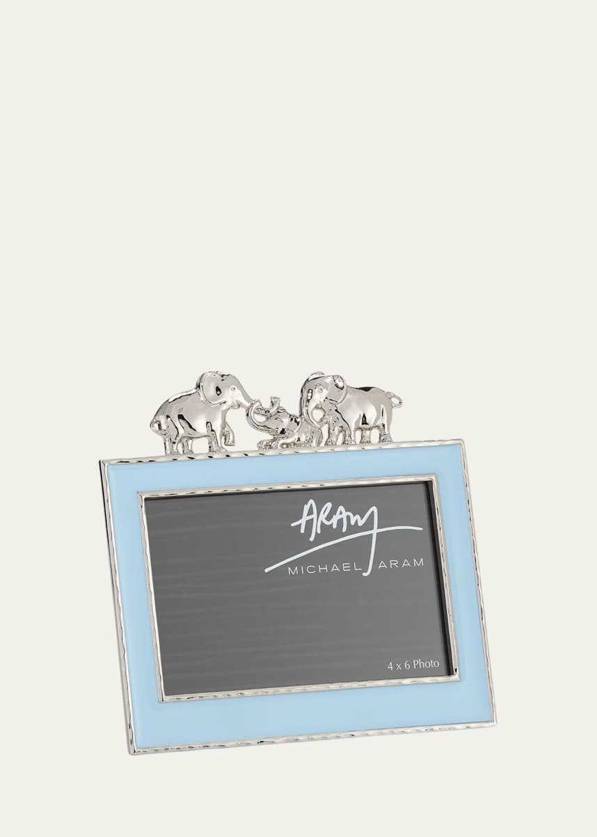 Michael Aram Boys' Elephant 4" x 6" Picture Frame, Blue