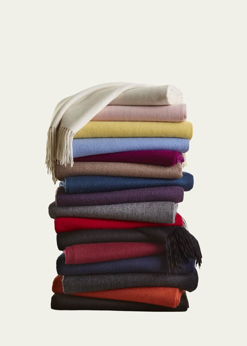Sofia Cashmere Fringed Cashmere Throw