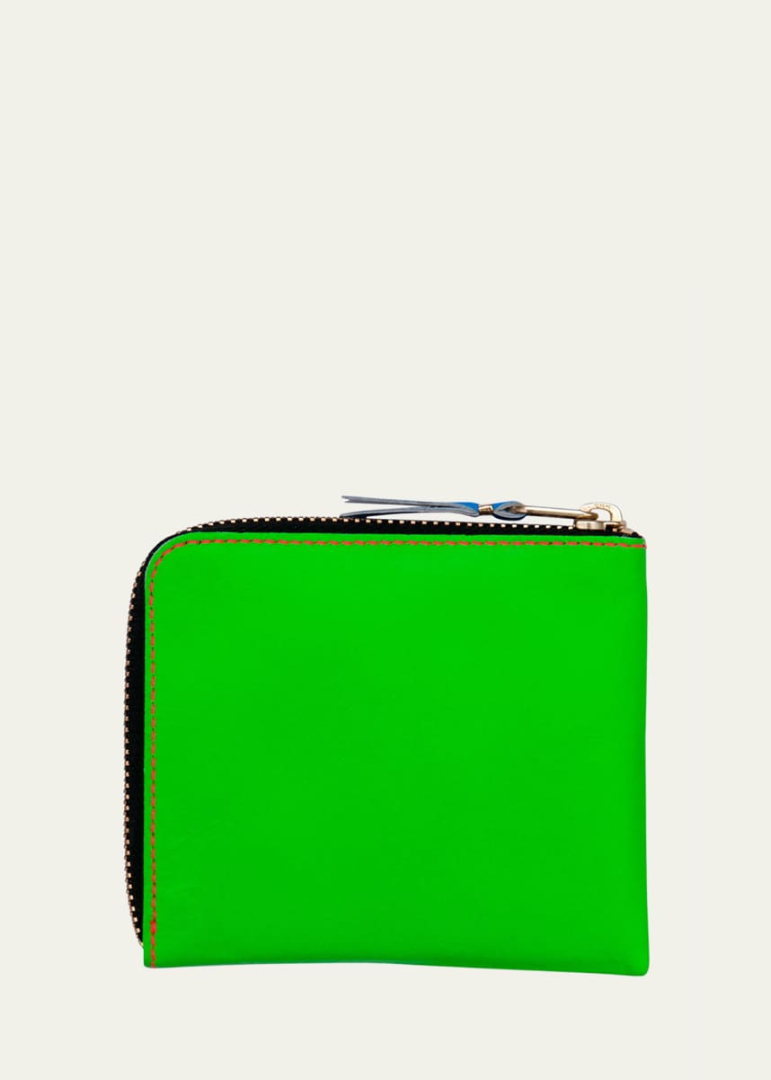 Comme des Garcons Men's Super Fluo Leather Zip Wallet
