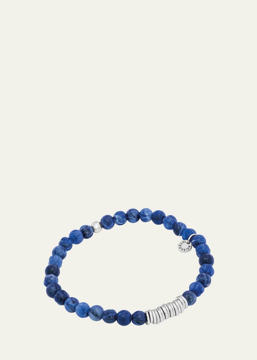 Tateossian Men's Sodalite Bead Bracelet