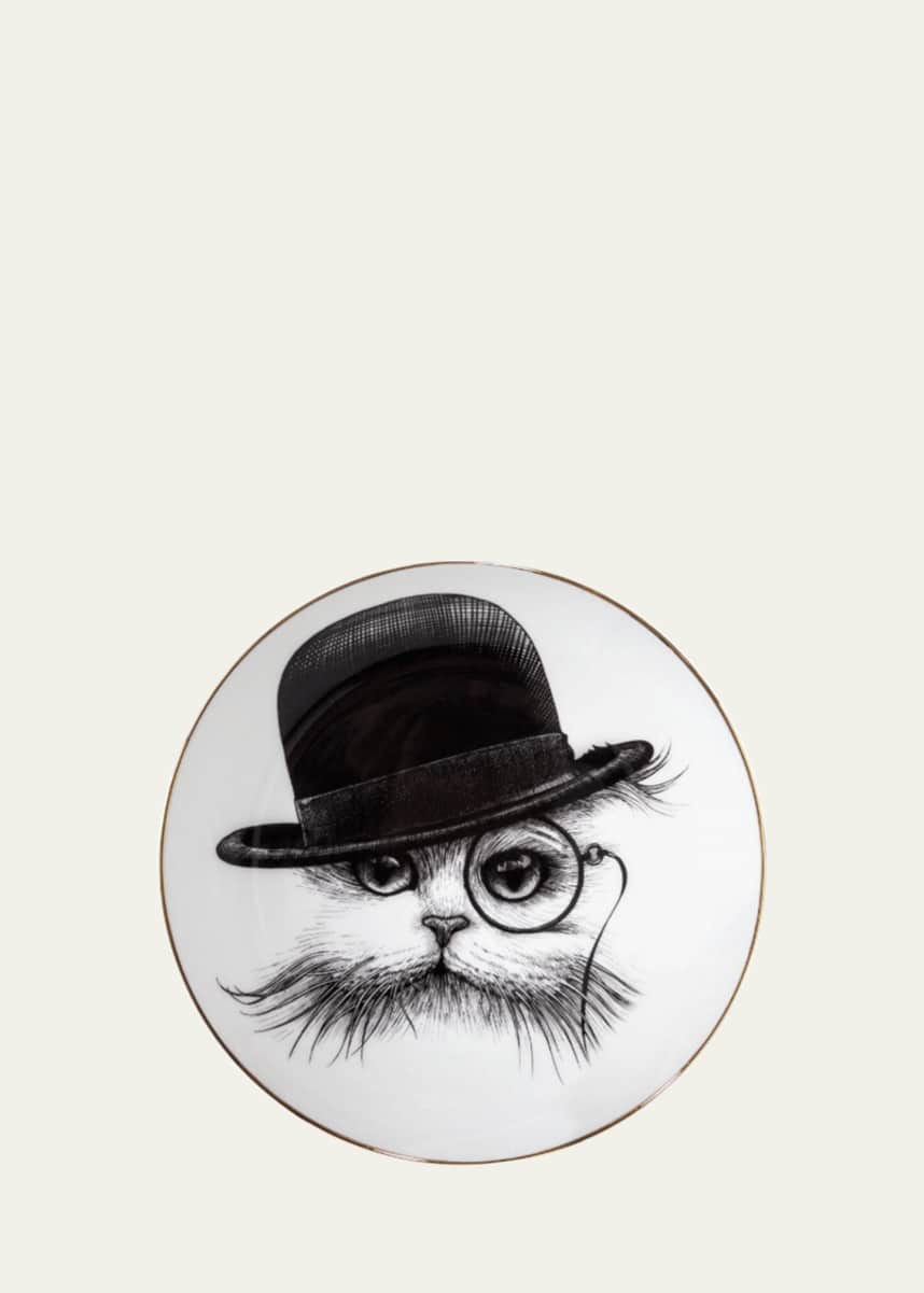 Rory Dobner Cat in Hat Tilt Dinner Plate