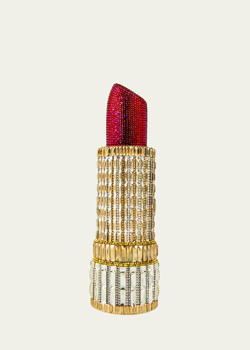 Judith Leiber Couture Seductress Crystal Lipstick Clutch Bag