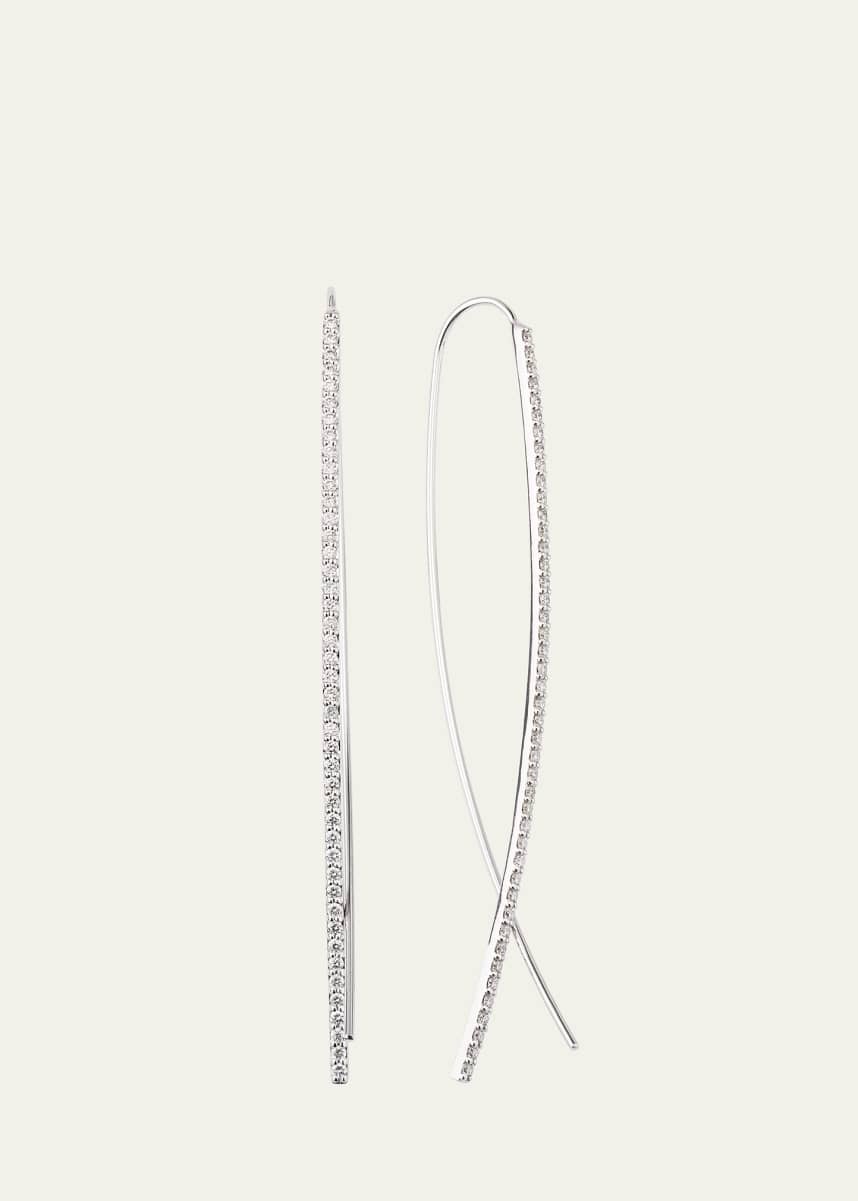 Lana Flawless Narrow Flat Upside Down Hoop Earrings