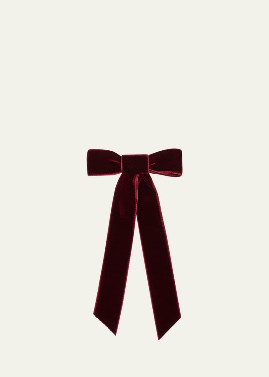 Jennifer Behr Velvet Bow Barrette