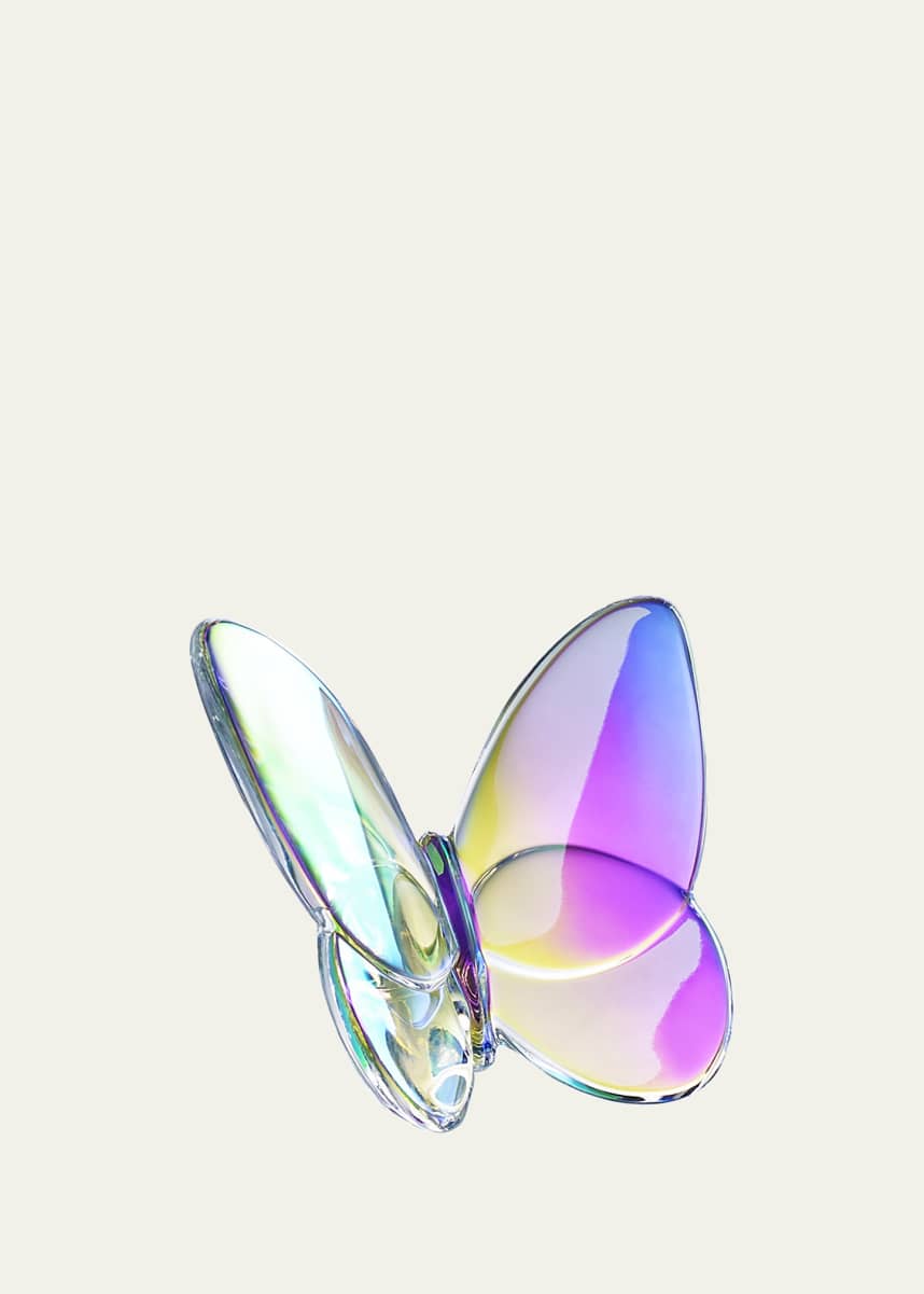 Baccarat 2.5" Lucky Crystal Iridescent Butterfly