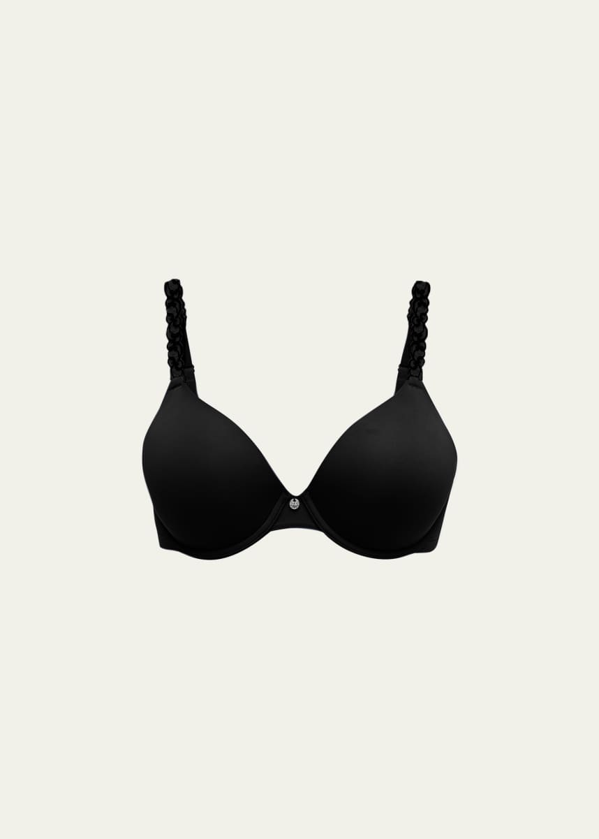 NWT Natori PURE LUXE PLUNGE T-SHIRT BRA Underwire Black 32G 32 G Everyday