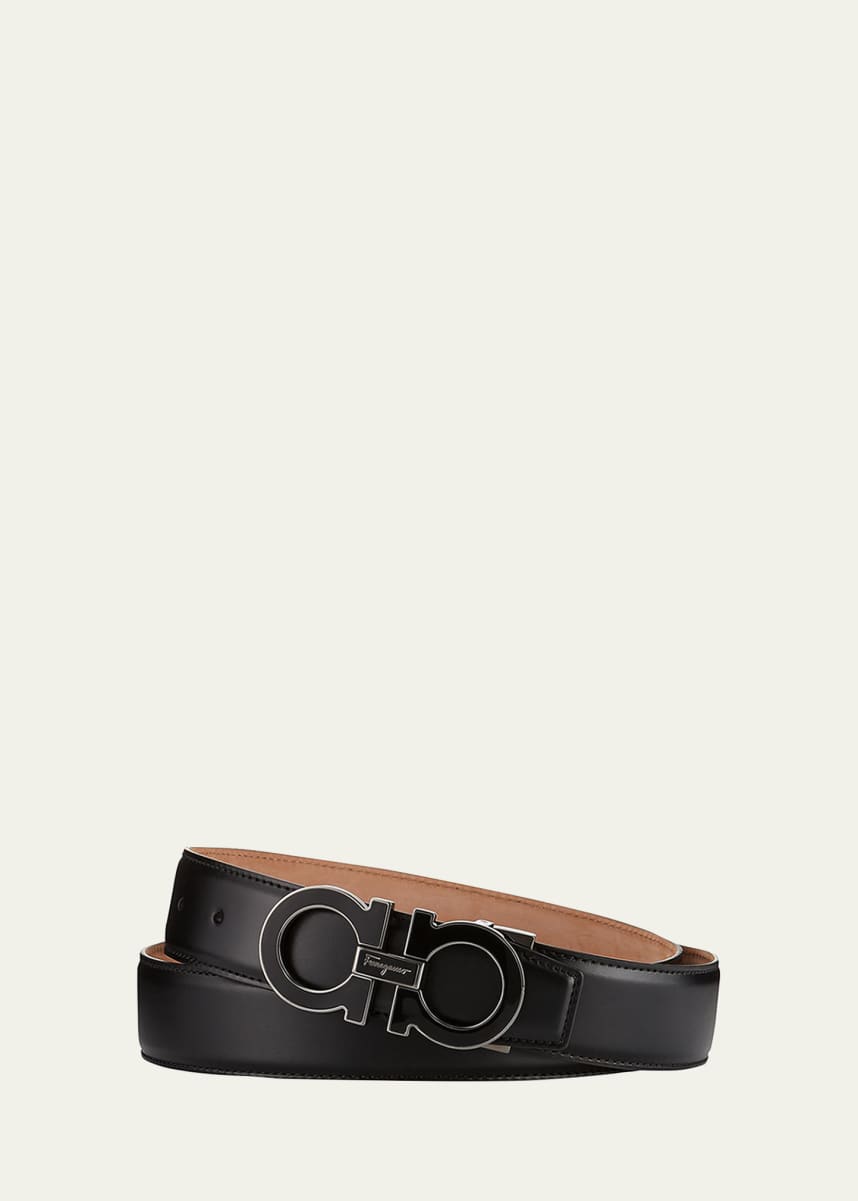 Ferragamo enamel-detail logo-buckle belt - Red