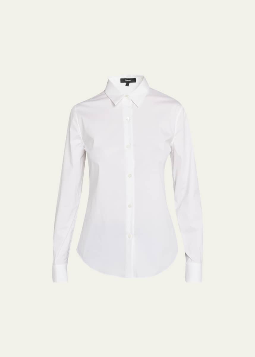 Theory Tenia Long-Sleeve Blouse