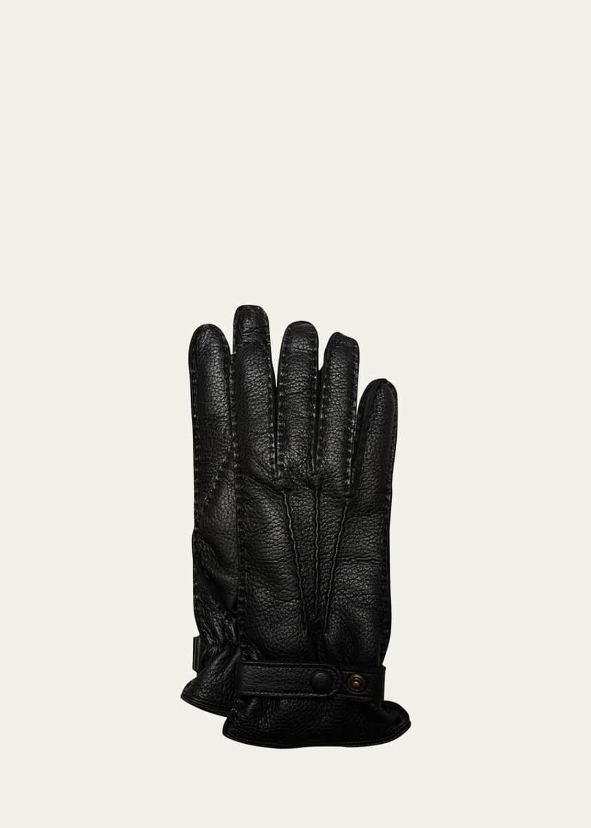 Hestra Gloves Winston Snap Leather Cashmere-Lined Gloves