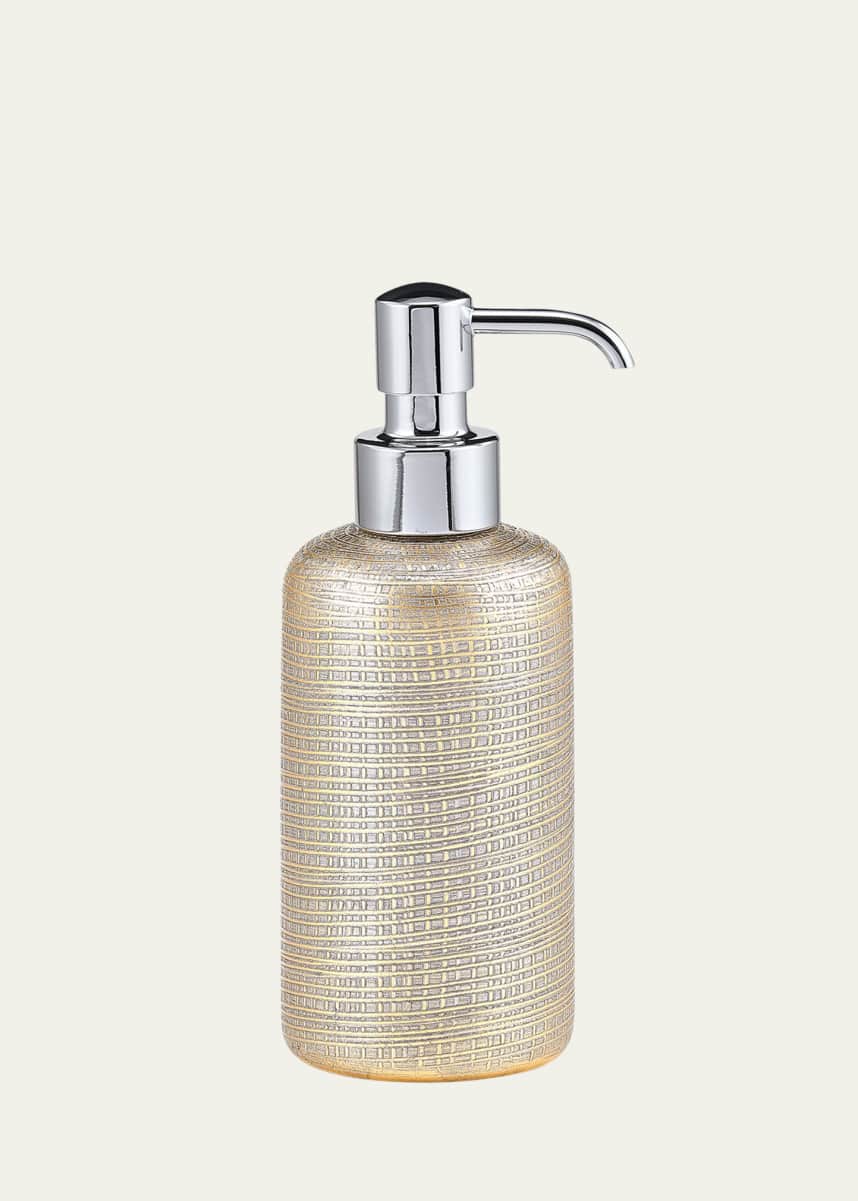 Labrazel Woven Metallic Pump Dispenser with Chrome Polished Top