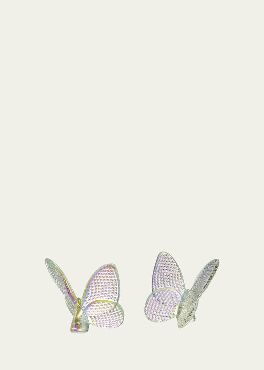 Baccarat 2.5" Lucky Crystal Iridescent Diamante Butterfly