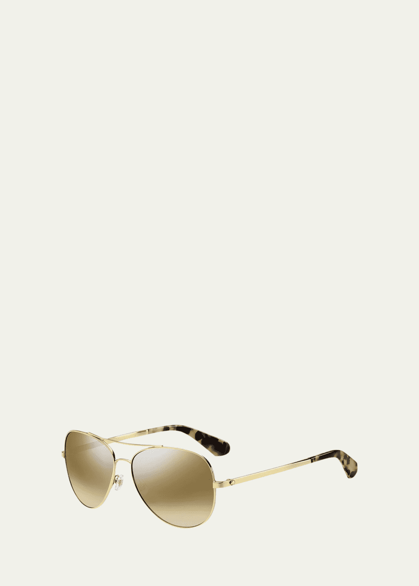 kate spade new york avaline mirrored aviator sunglasses