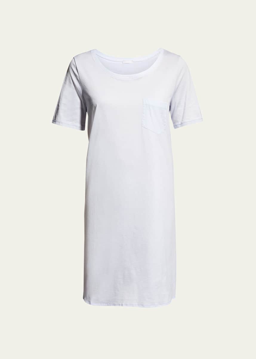 Hanro Cotton Deluxe Short-Sleeve Big Sleepshirt