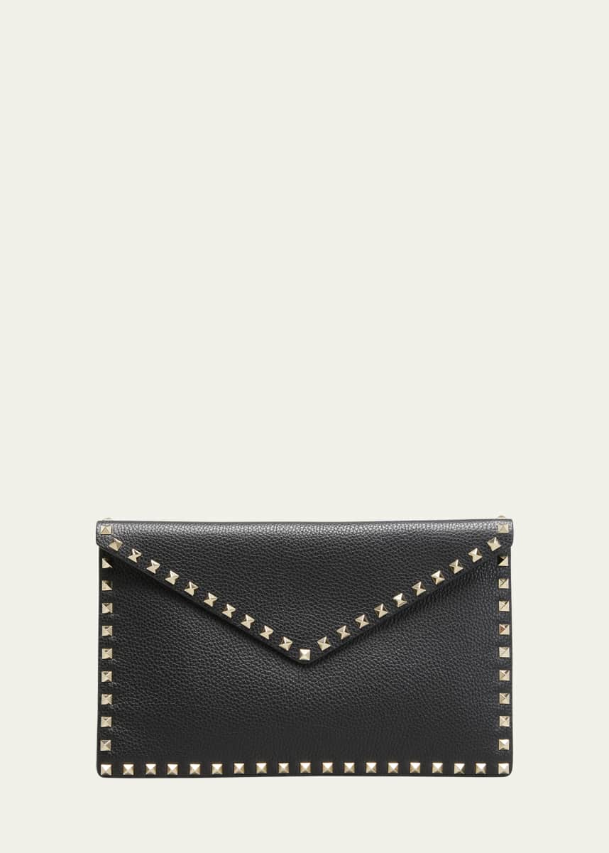 Valentino Garavani Rockstud Large Envelope Clutch Bag