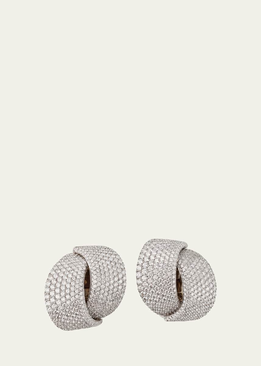 Vhernier White Gold White Diamond 10.65tcw Earclips
