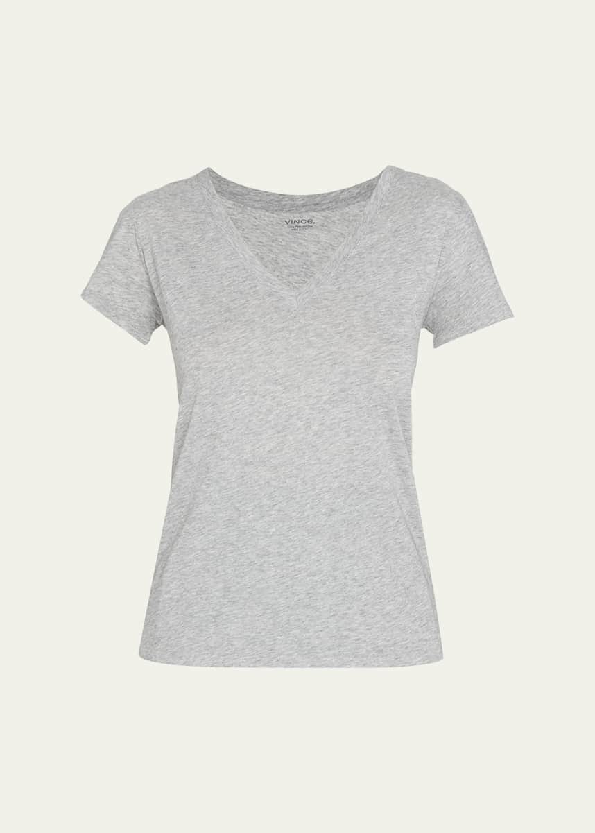 Vince Essential Pima Cotton V-Neck Tee