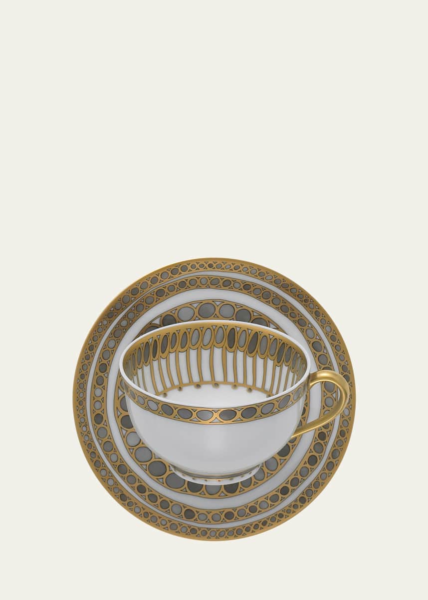 Haviland & Parlon Syracuse Taupe Cup & Saucer