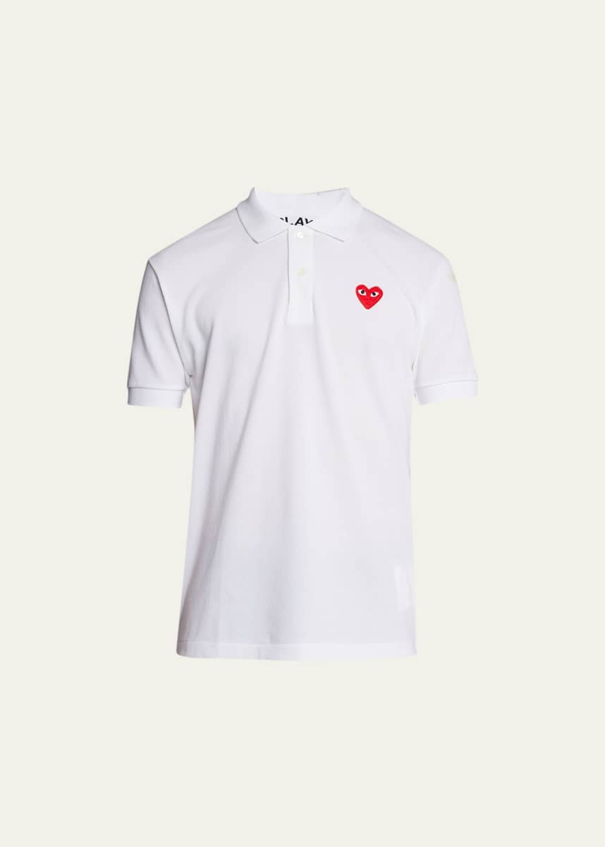Comme des Garcons Men's Polo Shirt with Heart