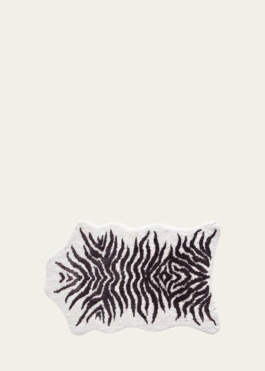 Graccioza Mountain Zebra Bath Rug, 35" x 59"