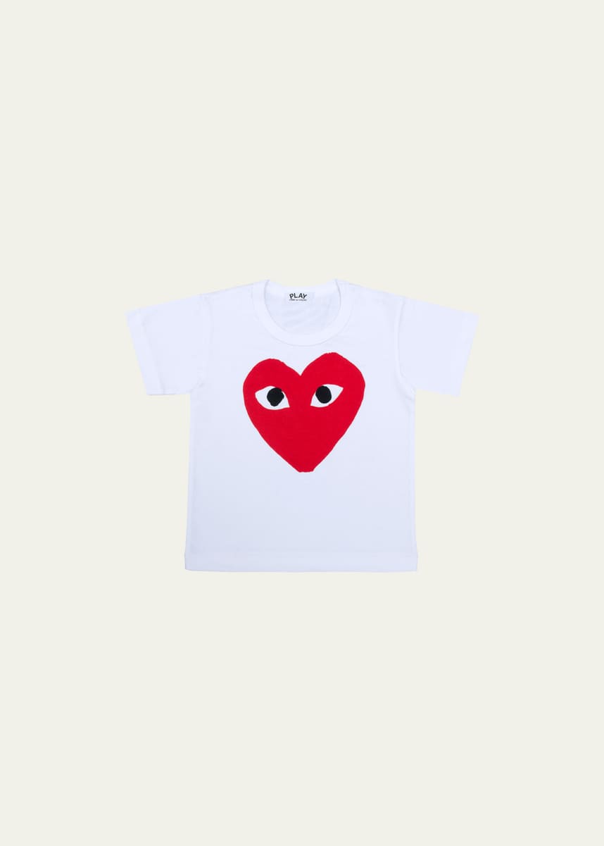 Comme des Garcons Kid's Signature Heart Short-Sleeve T-Shirt, Size 2-6