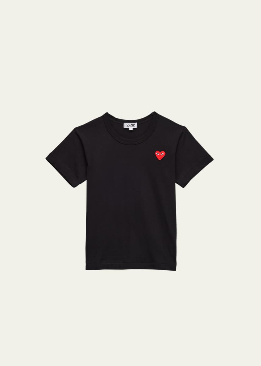 Comme des Garcons Kid's Signature Heart Short-Sleeve T-Shirt, Size 2-6