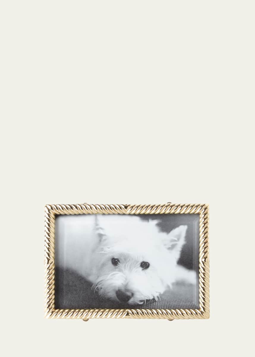 L'Objet Gold Deco Twist 4" x 6" Picture Frame