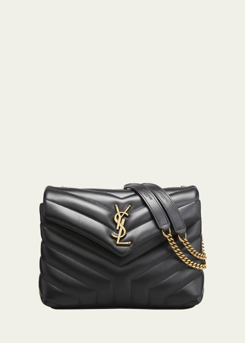 Saint Laurent Loulou Small YSL Shoulder Bag in Quilted Leather