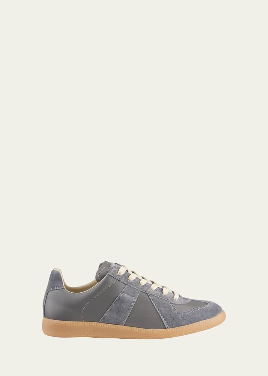 Maison Margiela Men's Replica Leather Low-Top Sneakers