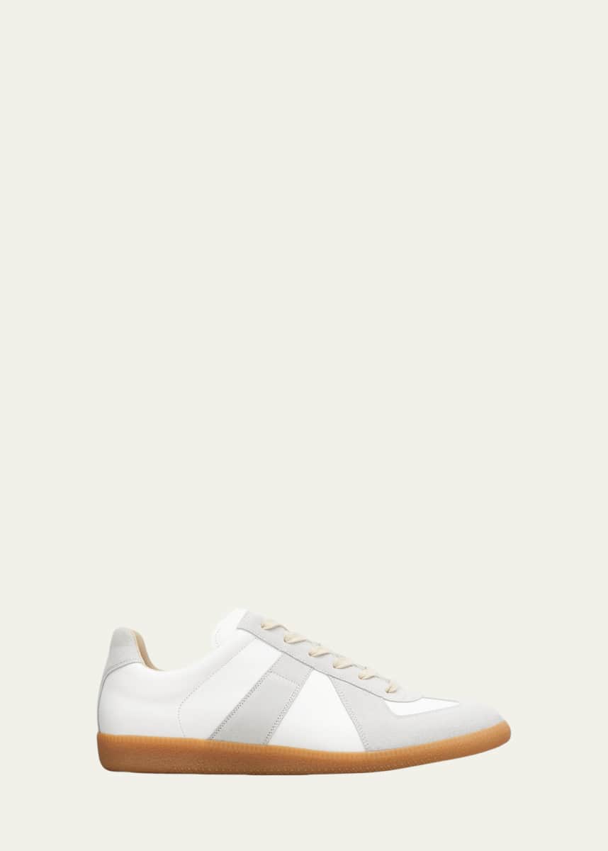 Maison Margiela Men's Replica Leather Low-Top Sneakers