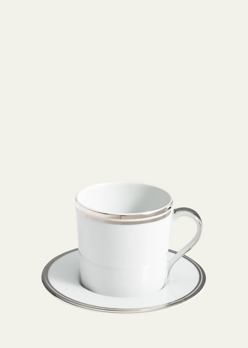 Ralph Lauren Home Wilshire Tea Cup and Saucer, Platinum