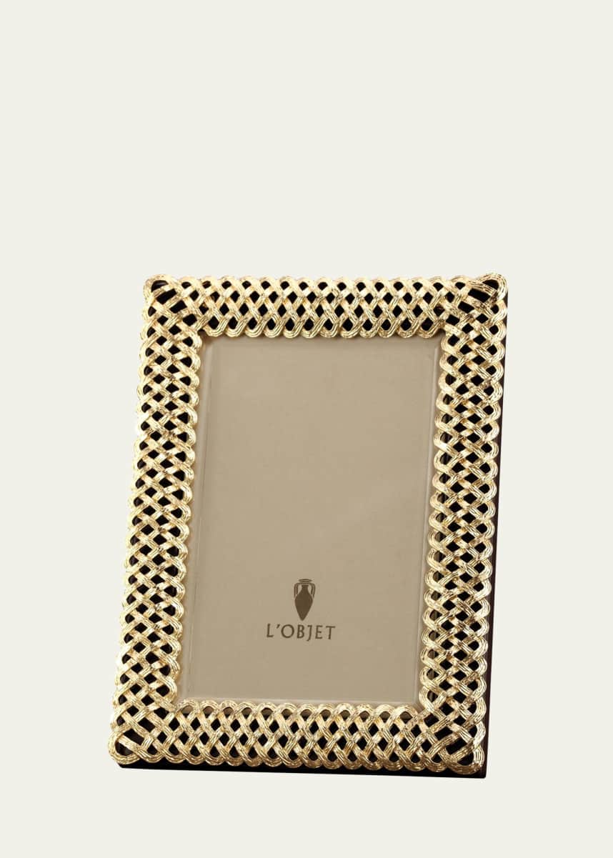 L'Objet Gold Braid 5" x 7" Picture Frame