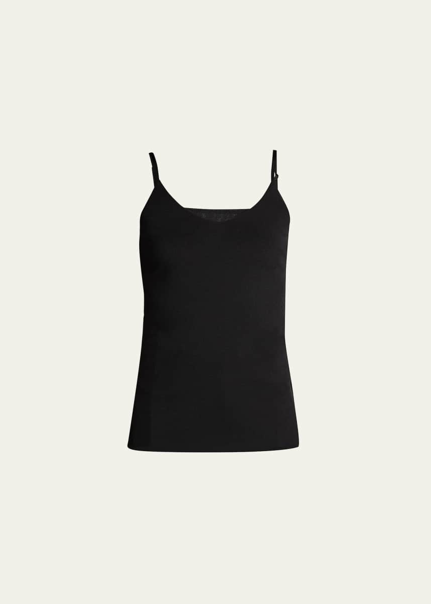 Lafayette 148 New York Mesh Jersey V-Neck Tank