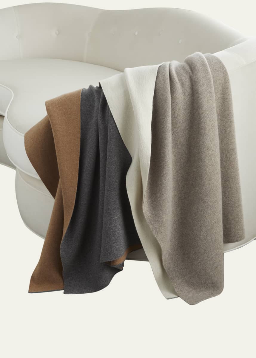 Sofia Cashmere Double-Face Cashmere Throw