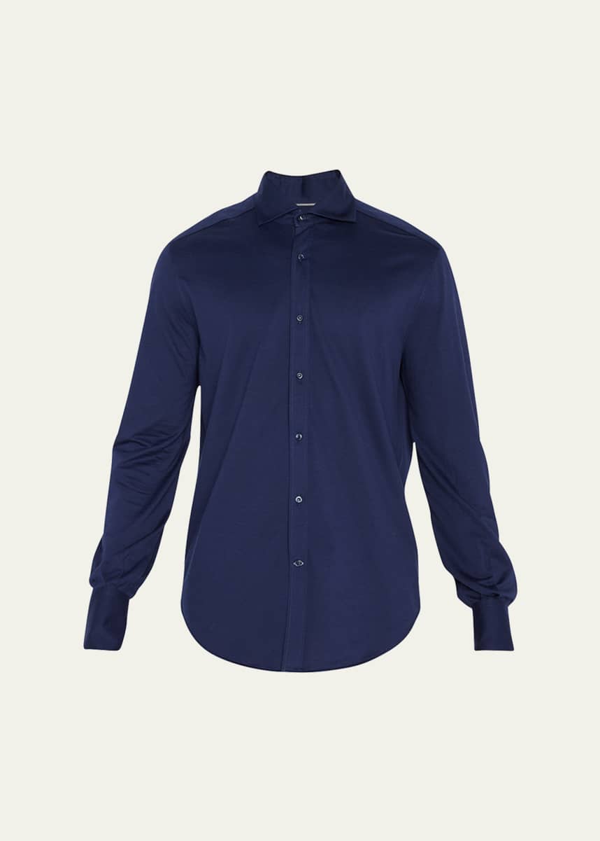 Brunello Cucinelli Men's Jersey Knit Sport Shirt