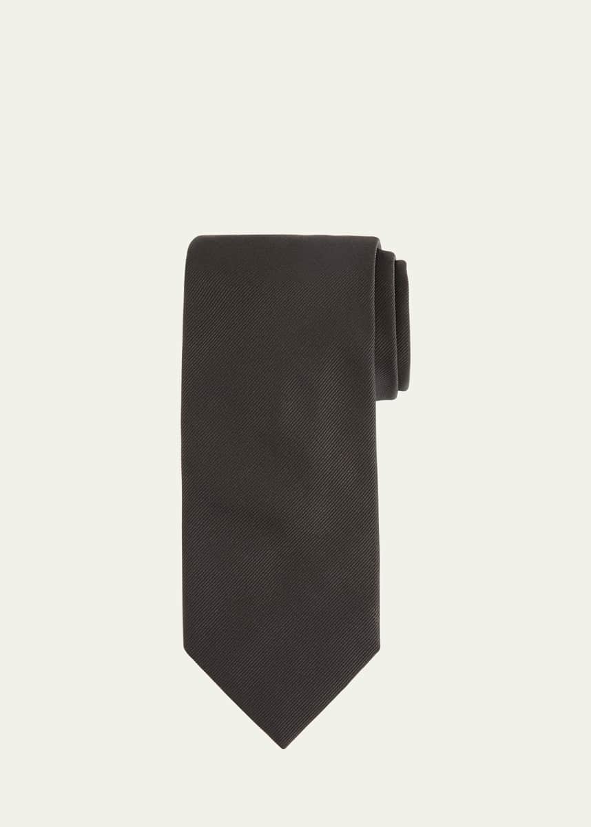 Brioni Solid Textured Silk Tie