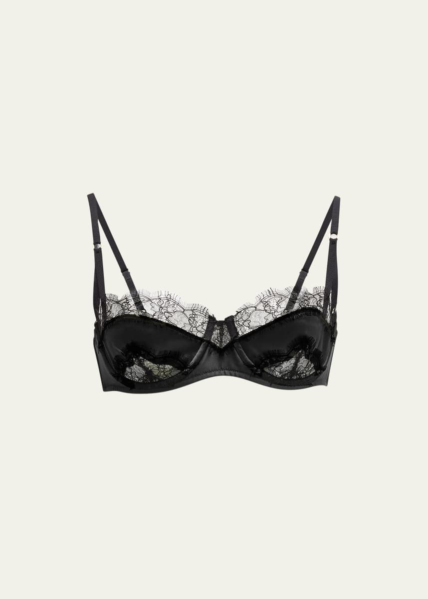 Kiki De Montparnasse La Bise Embroidered Tulle Demi Bra - Bergdorf