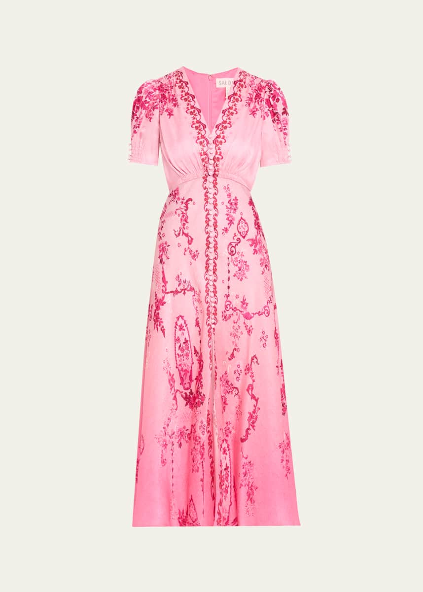 Saloni Lea Printed Long Dress